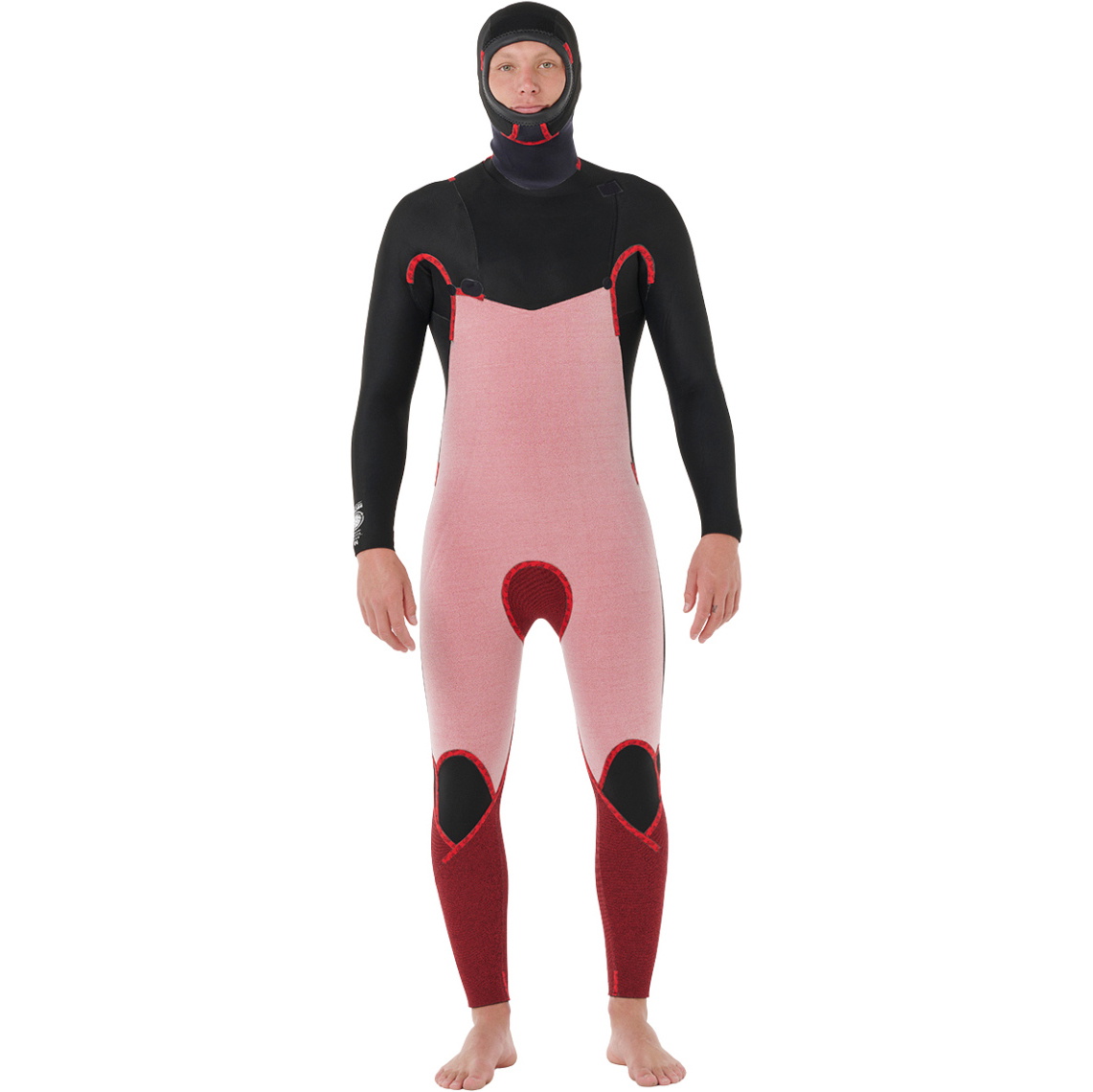 2026 Rip Curl Mens Dawn Patrol 6/4mm Hooded Chest Zip Wetsuit 16NMFS - Black